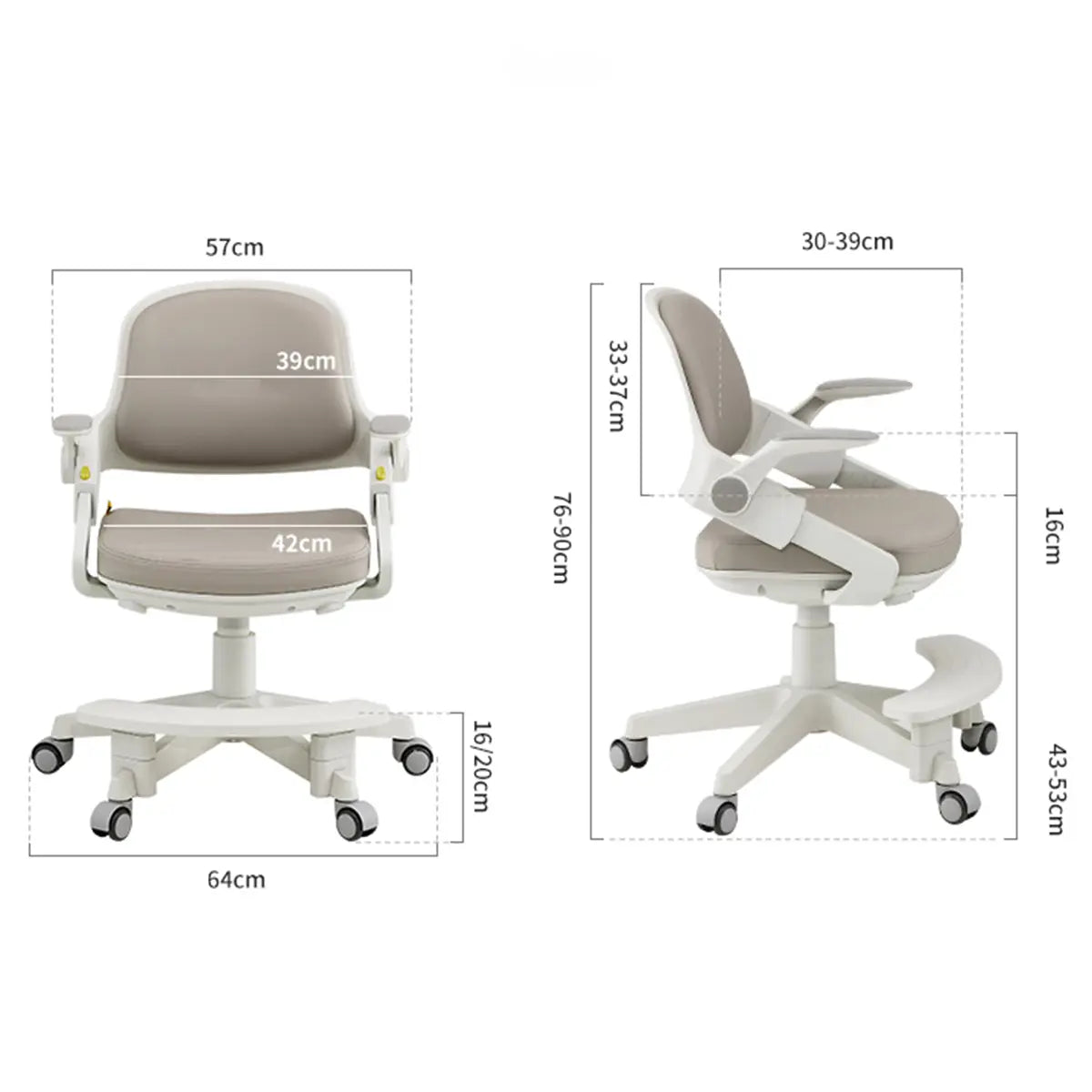 Ergonomiška, odinė vaikiška stalo kėdė , 4-15 metų vaikams Kinderis.eu