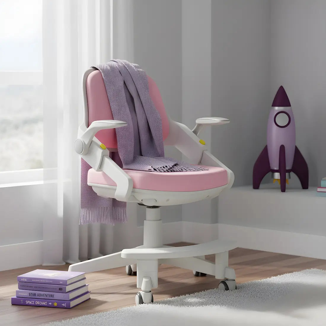 Ergonomiška, odinė vaikiška stalo kėdė, 4-15 metų vaikams Kinderis.eu