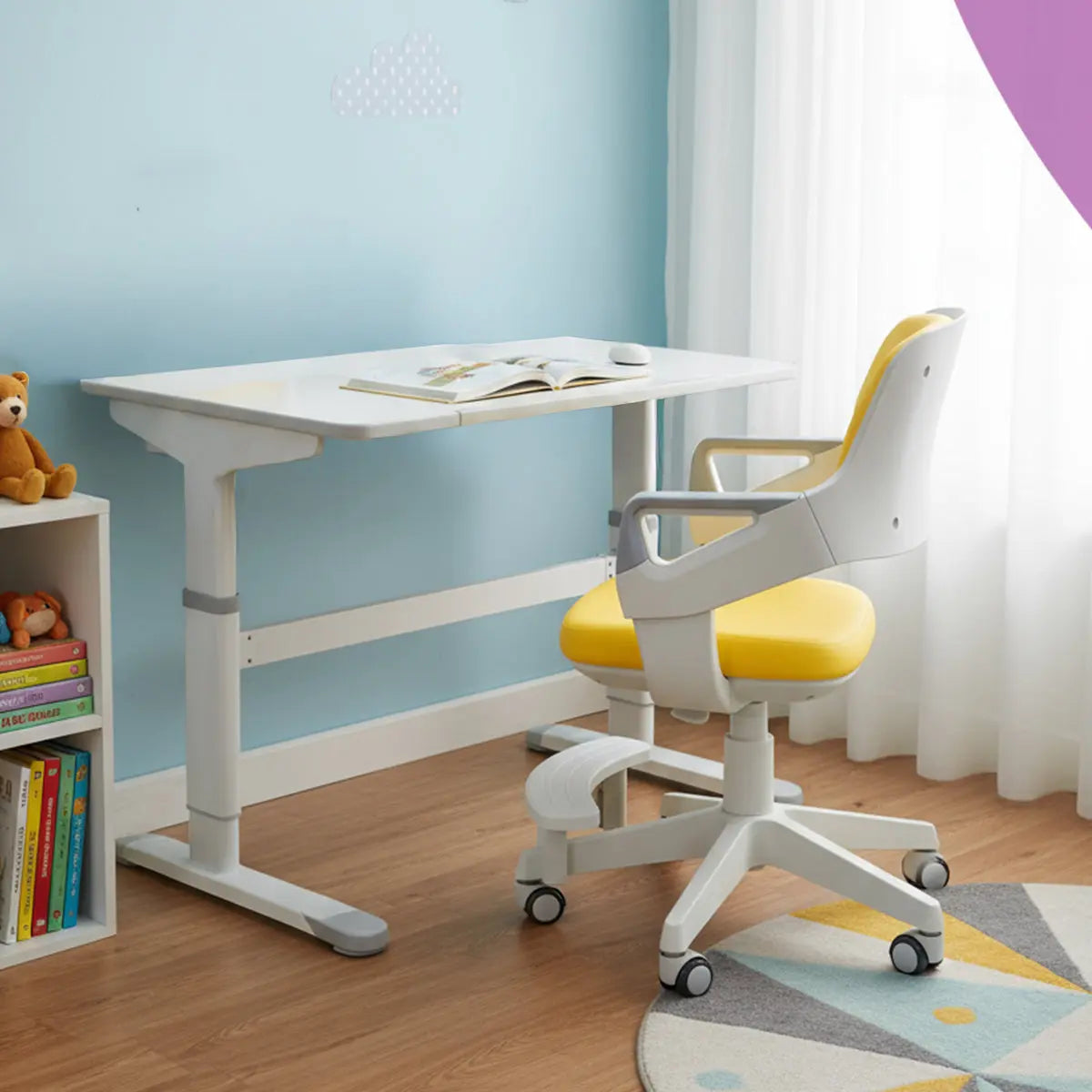 Ergonomiška, odinė, vaikiška stalo kėdė 5-13 metų vaikams Kinderis.eu