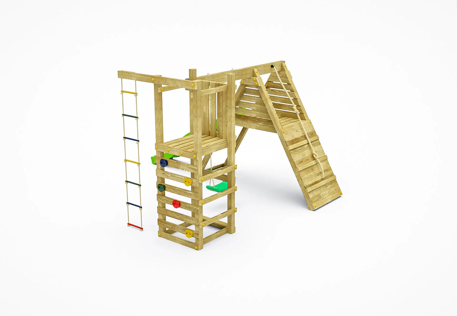 Fungoo Climber, žaidimų aikštelė su čiuožykla ir supynėmis | Kinderis.eu