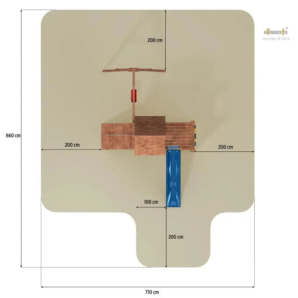 Lauko žaidimų aikštelė "CAROLINE 3" (medis) KINDERIS
