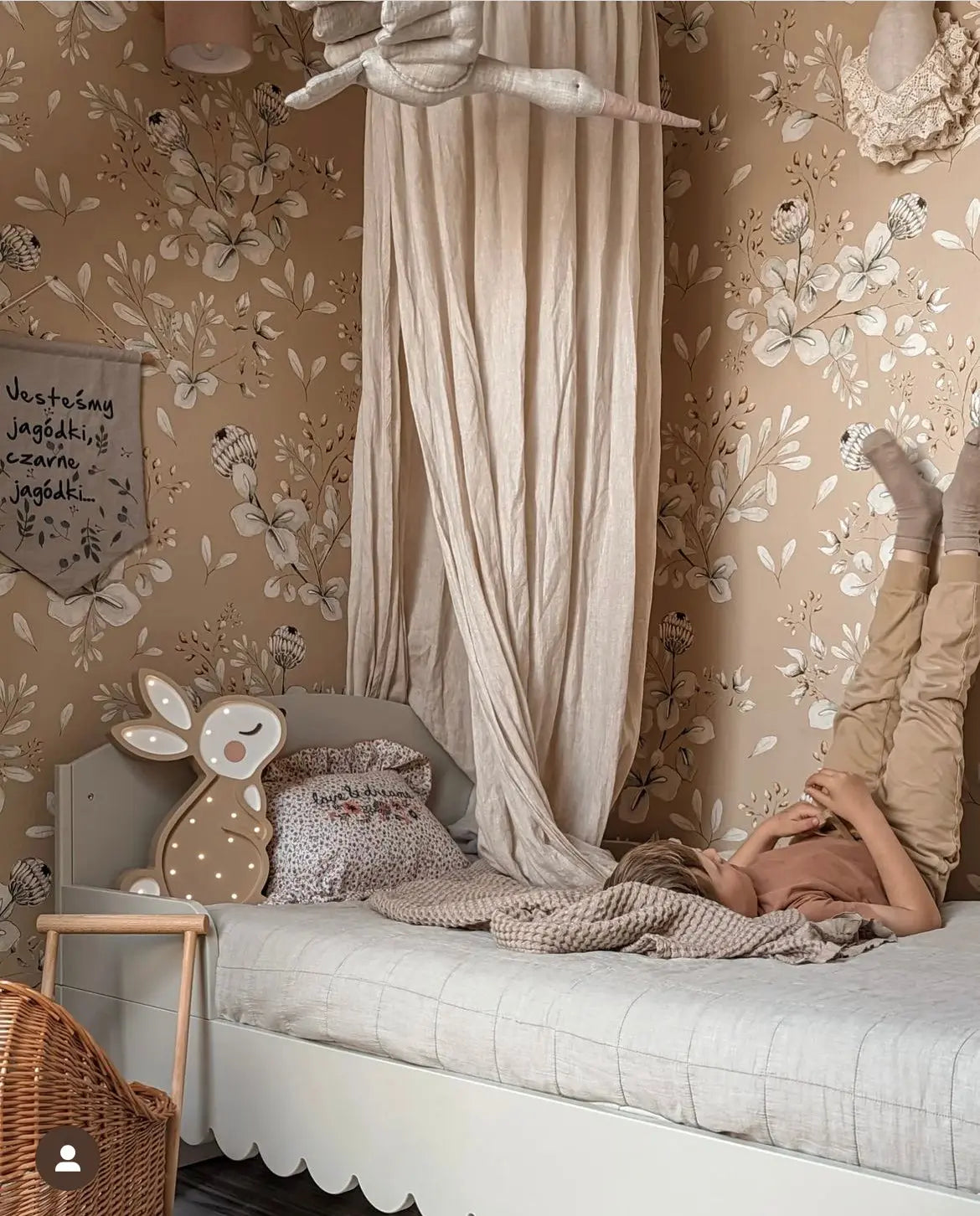 Lovos vaikams "BABUSHKA" 200x90 cm, olive Kinderis.lt