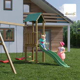 Medinė žaidimų aikštelė su sūpynėm "LUKAS" Kinderis.lt