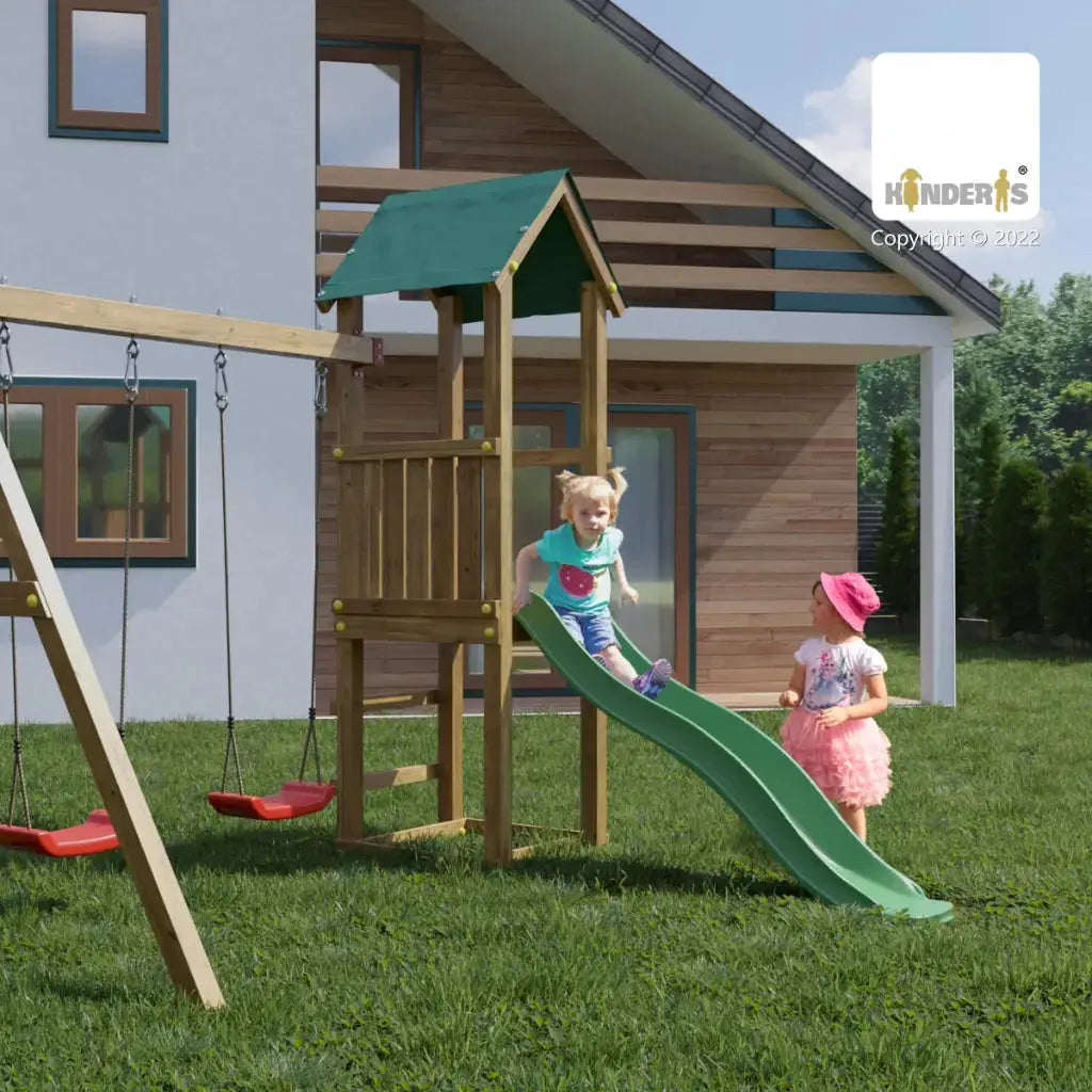 Medinė žaidimų aikštelė su sūpynėm "LUKAS" Kinderis.lt