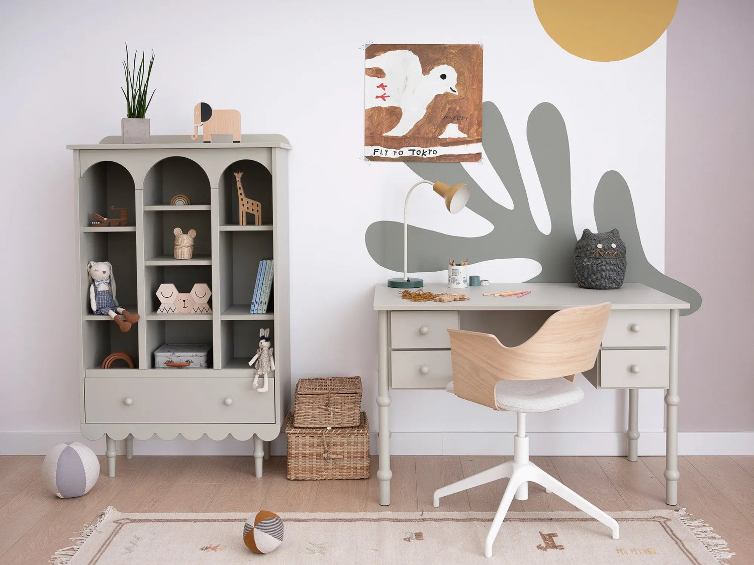 Raomasis stalas vaikams "BABUSHKA", olive Kinderis.lt