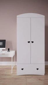 Rūbų spinta, vaikų kambario baldų komplektas "DŽIULJETA" Kinderis.lt