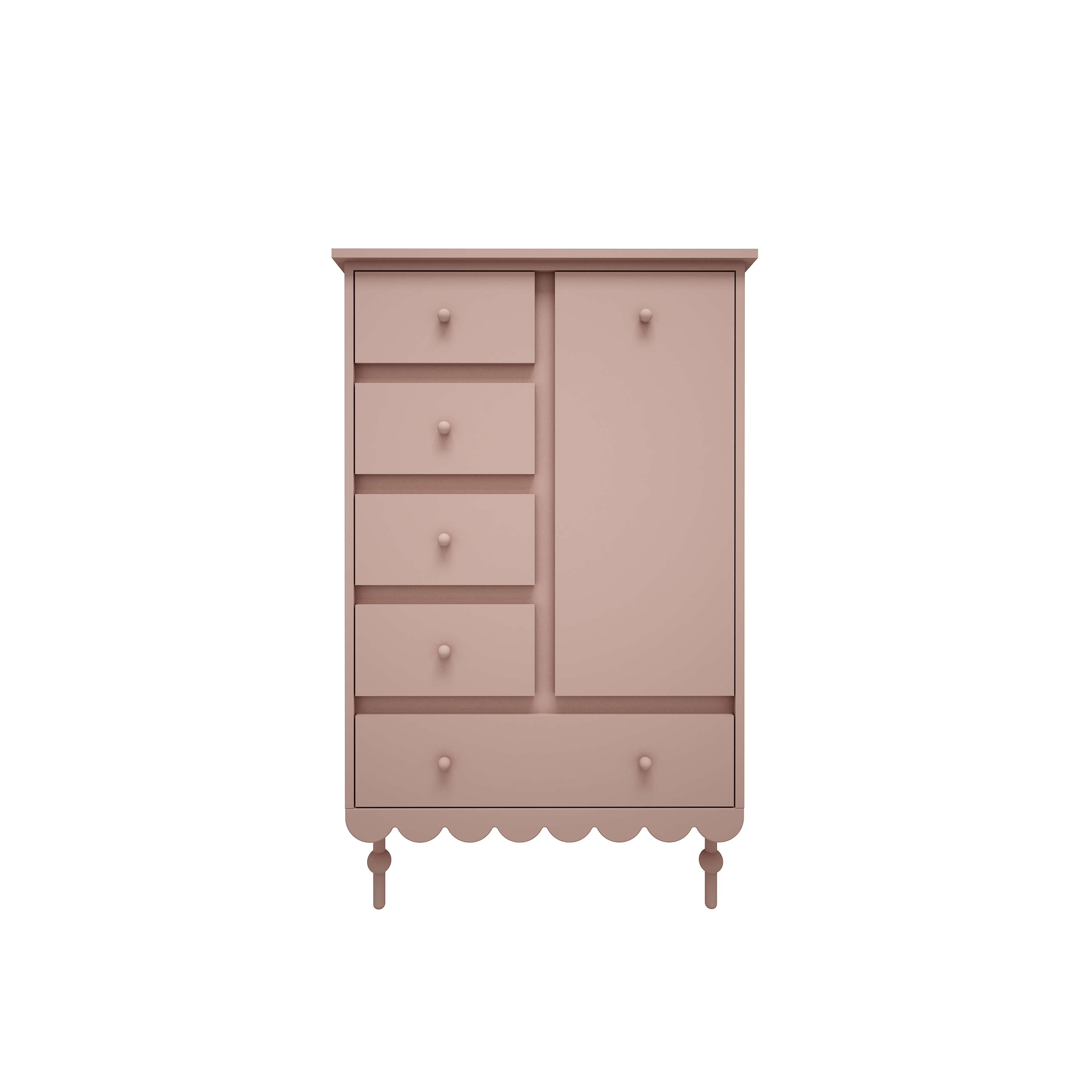 Retro komoda vaiko kambariui "BABUSHKA"pink