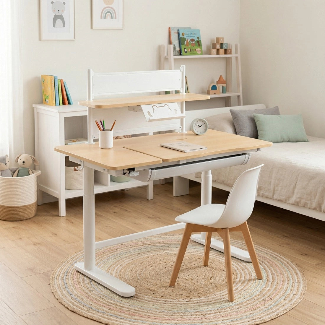 ELECTRIC, ergonomic table 112x60 with an additional shelf