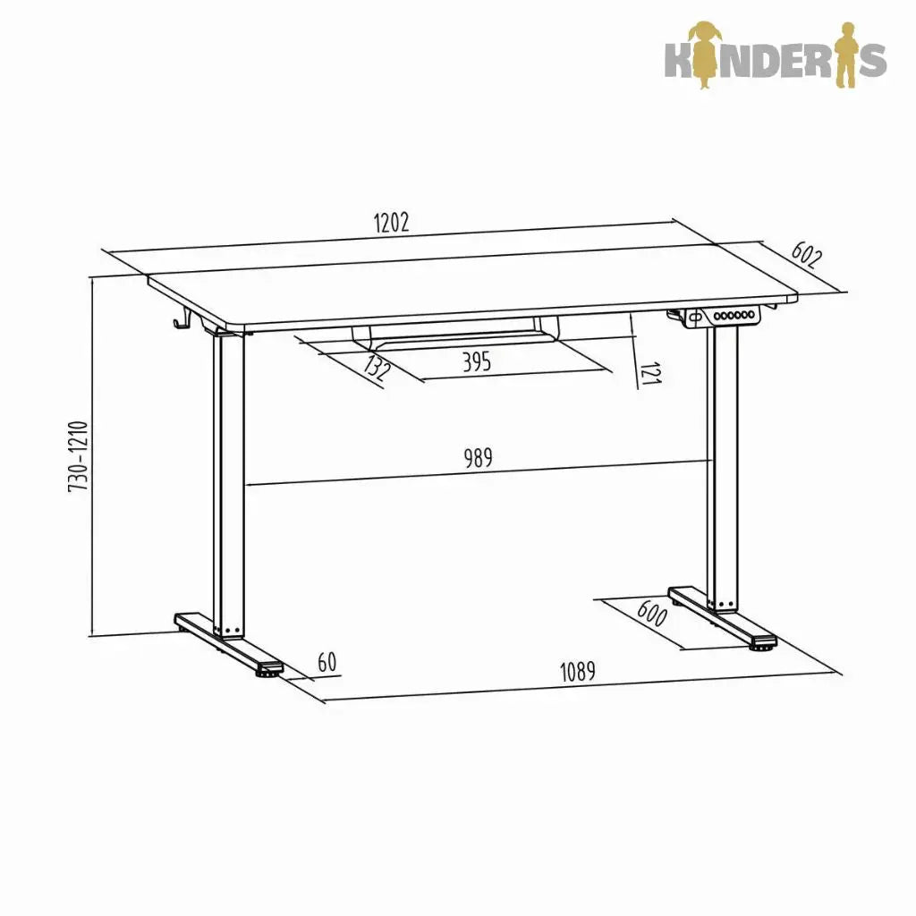 vaikams skirtas stalas kurio stalvirsius yra baltos spalvos ir aukstis gali reguliuotis
