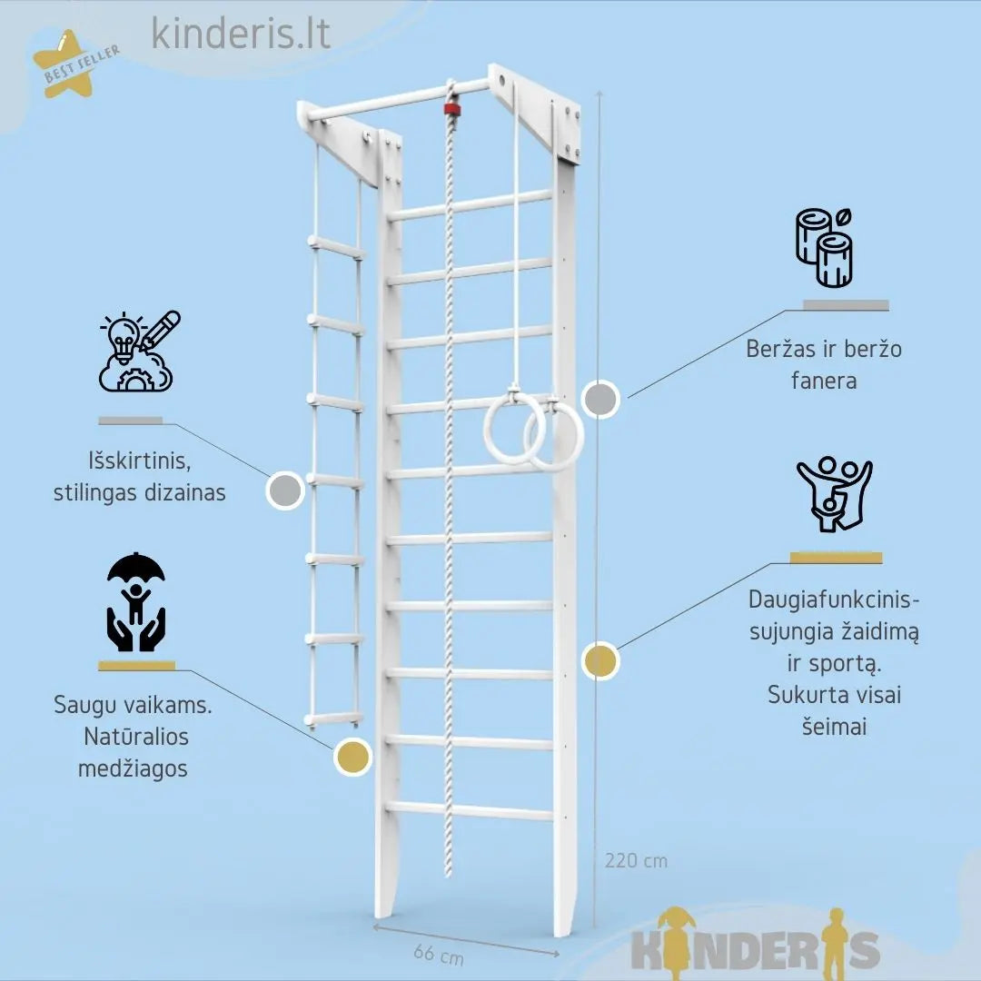 gimnastikos sienele su priedais