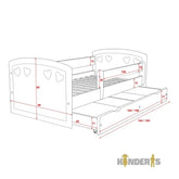 Lova vaikams, vaiko kambario baldų komplektas "DŽIULJETA" Kinderis.lt