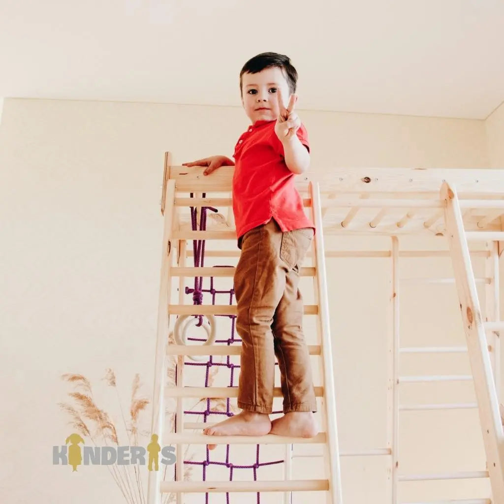 Medinės žaidimų aikštelės, karstyklės &quot; LINKSMUOLIS&quot; Kinderis.lt