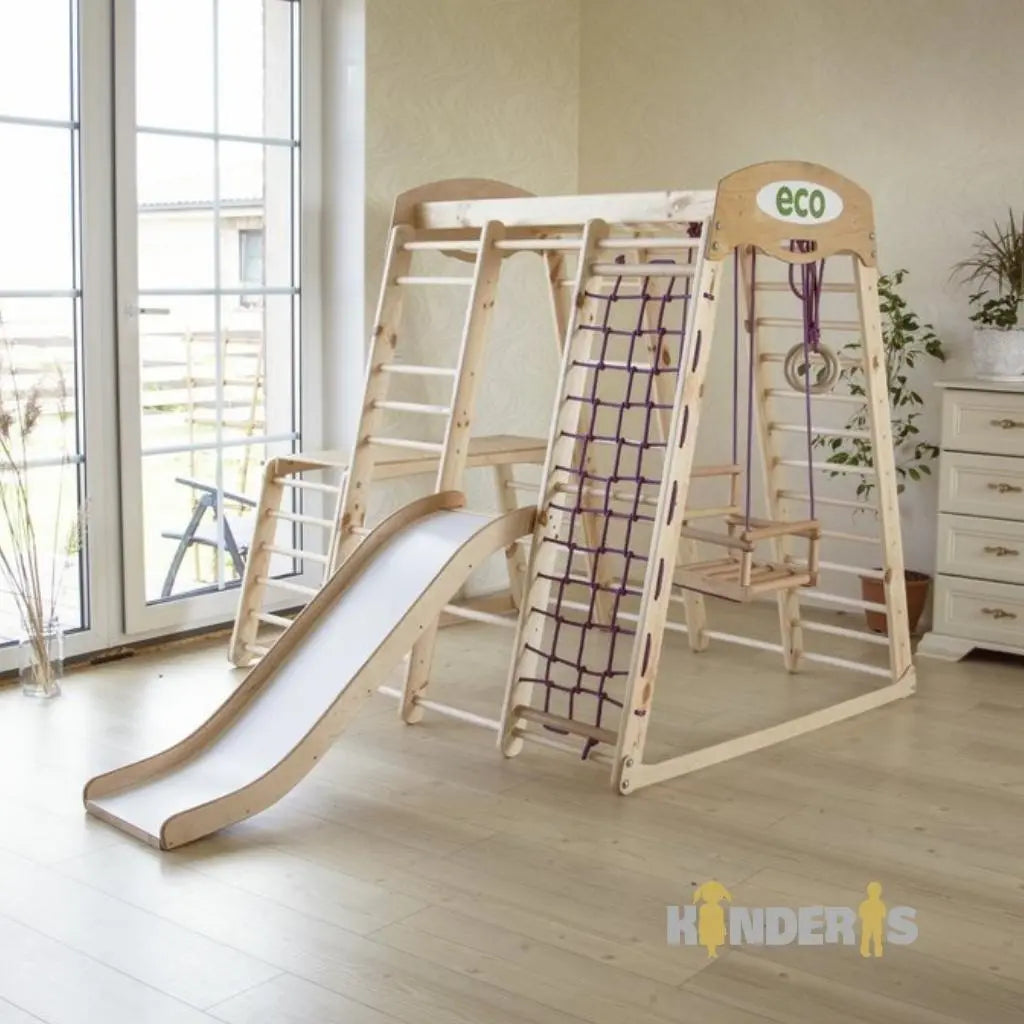 Medinės žaidimų aikštelės, karstyklės " LINKSMUOLIS" Kinderis.lt