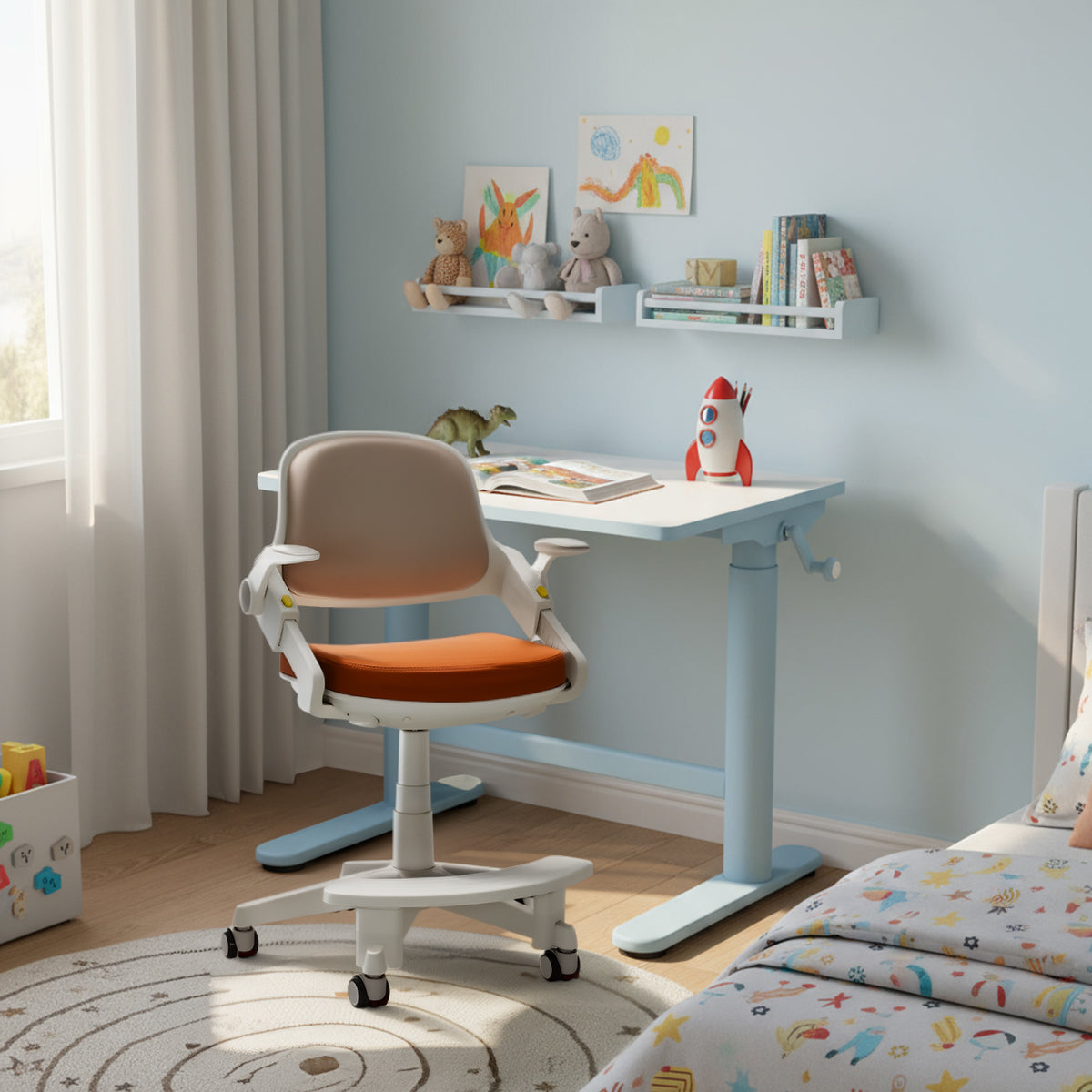 Ergonomiška vaikiška stalo kėdė Spacetronik XD SPC-XD10H, 4-15 metų vaikams Kinderis.eu