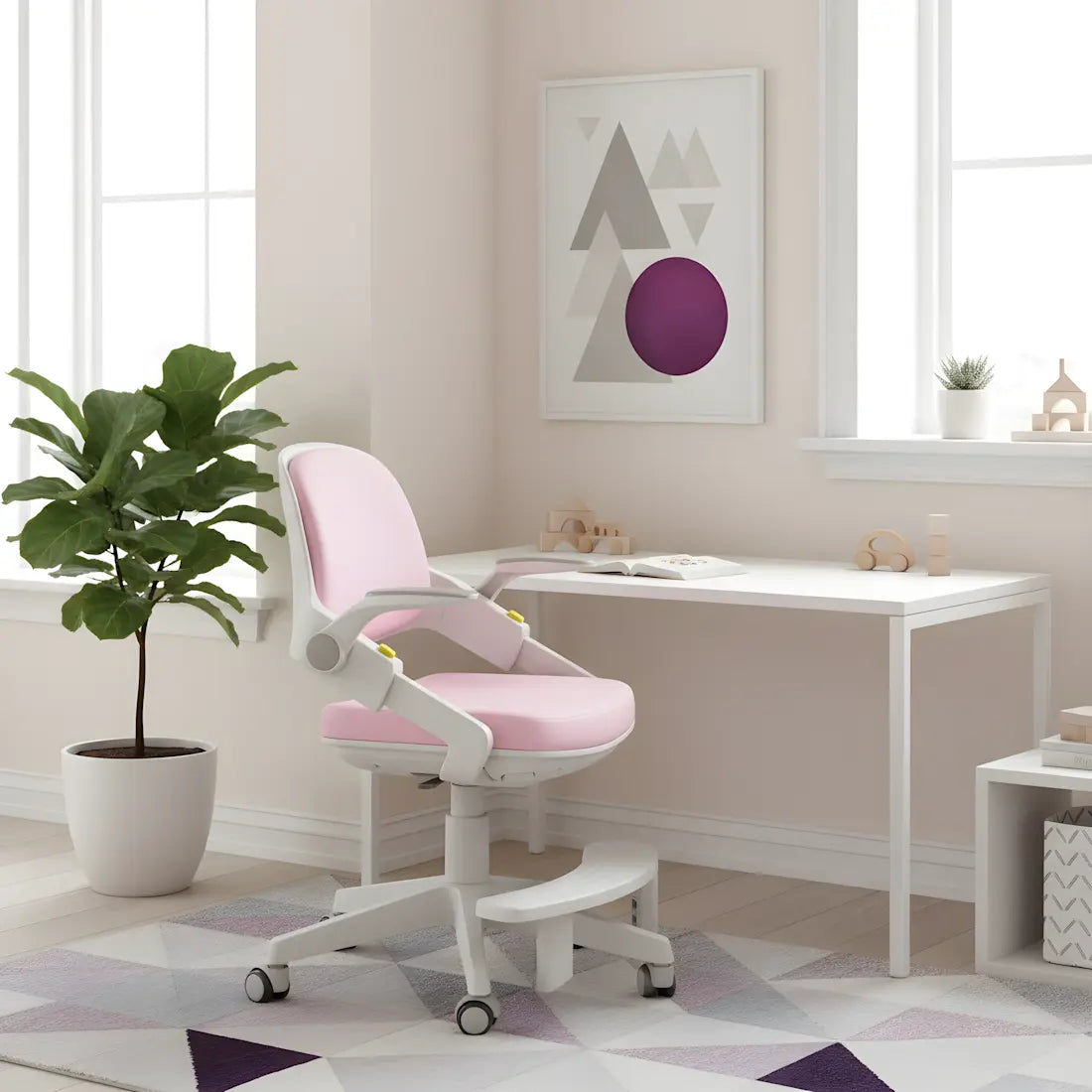 Ergonomiška, odinė vaikiška stalo kėdė, 4-15 metų vaikams Kinderis.eu