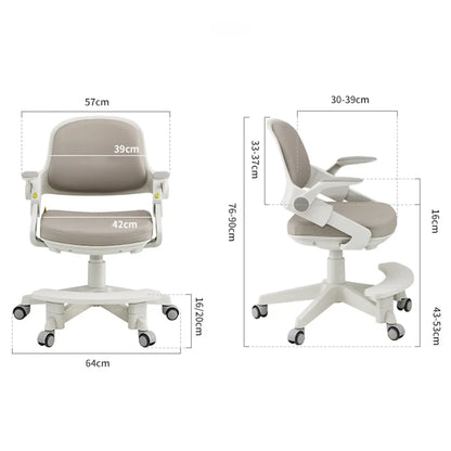 Ergonomiška, odinė vaikiška stalo kėdė, 4-15 metų vaikams Kinderis.eu