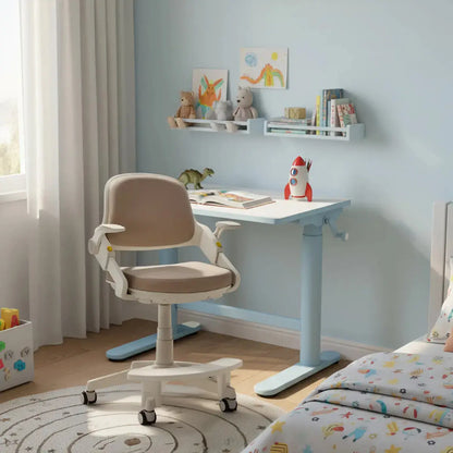 Ergonomiška, odinė,  vaikiška stalo kėdė  5-13 metų vaikams Kinderis.eu