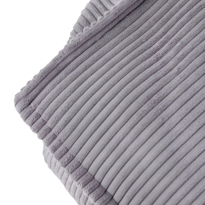 PLUSH NEST Puffy Square fotelis, 77 × 67 × 50 cm, pilkas, kordurojus | Kinderis.eu