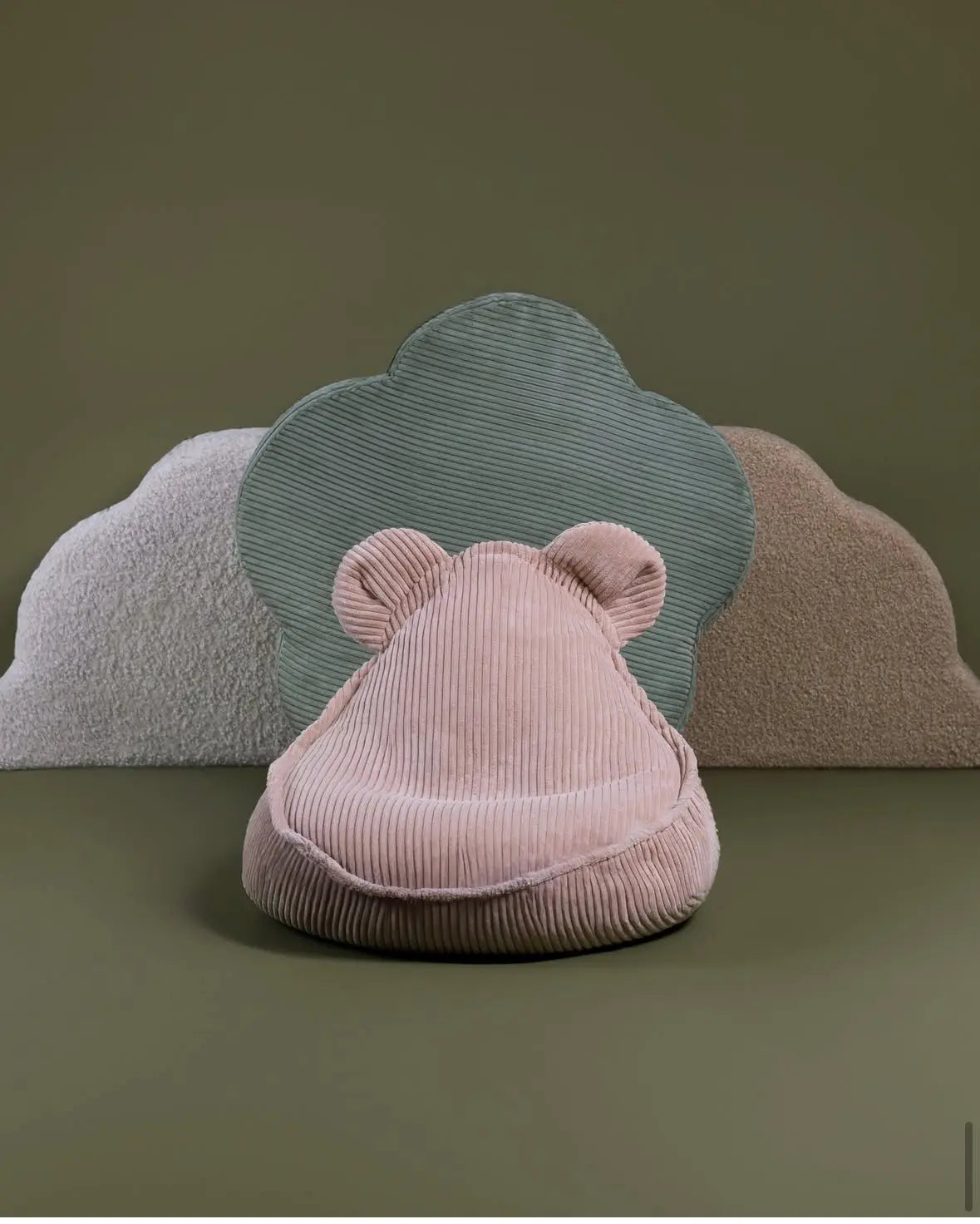 Minkštas žaidimų kilimėlis, gėlės formos kilimėlis, 115 × 115 × 5 cm, rožinė Kinderis.eu