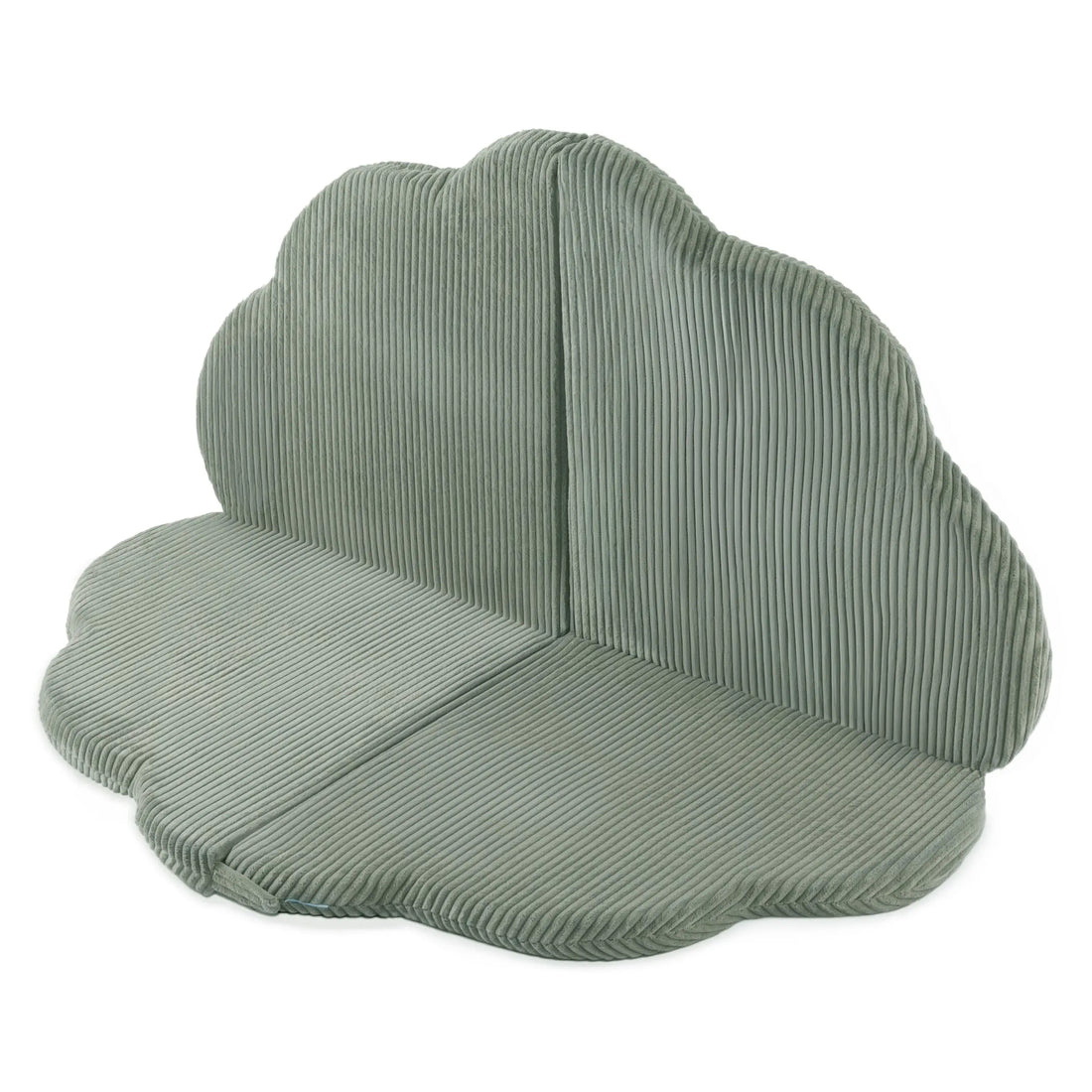 PLUSH NEST „Fluffy Flower“ gėlės formos kilimėlis, 115 × 115 × 5 cm, žalia | Kinderis.eu