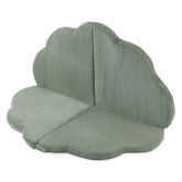 PLUSH NEST „Fluffy Flower“ gėlės formos kilimėlis, 115 × 115 × 5 cm, žalia | Kinderis.eu