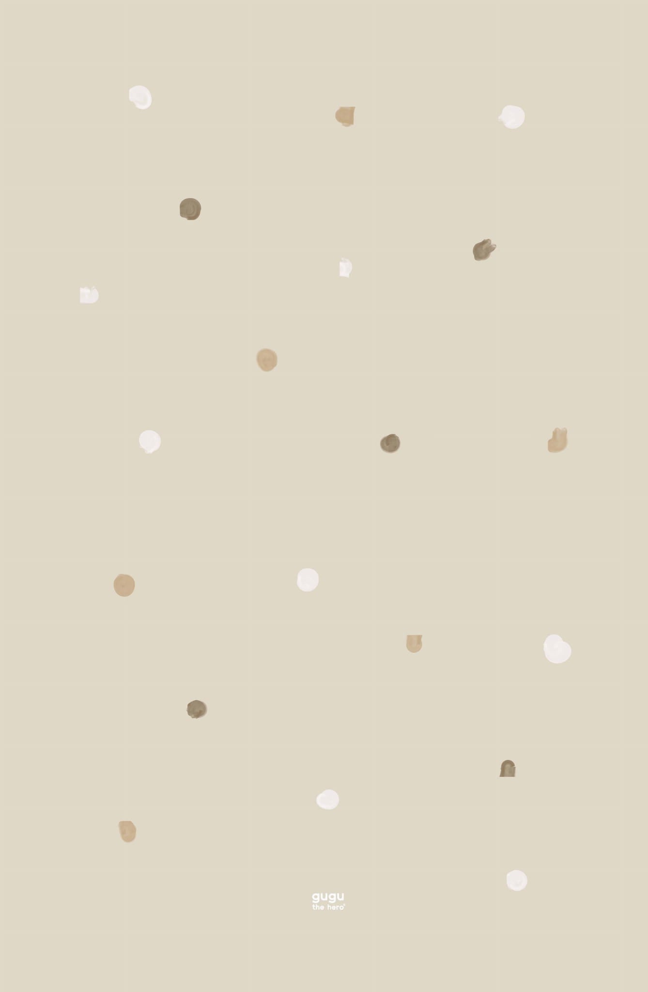 Natūralaus kaučiuko kūdikių kilimėlis „Beige Beige Dot Big“ | Kinderis.eu