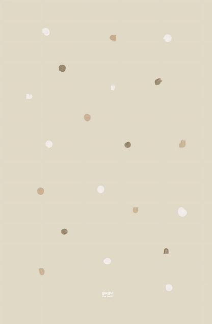 Natūralaus kaučiuko kūdikių kilimėlis „Beige Beige Dot Big“ | Kinderis.eu