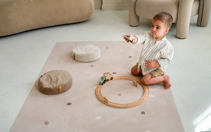 Natūralaus kaučiuko kūdikių kilimėlis „Beige  Dot Big“ Kinderis.eu