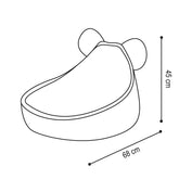 PLUSH NEST Huggy Bear fotelis, 68 × 45 cm, smėlio spalvos, kordurojus | Kinderis.eu