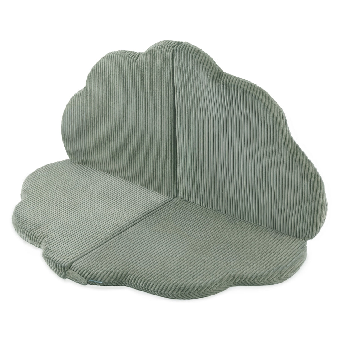 PLUSH NEST „Fluffy Flower“ gėlės formos kilimėlis, 115 × 115 × 5 cm, žalia | Kinderis.eu