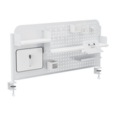 Spacetronik komplektas: reguliuojamas rašomasis stalas 100×60 + vaikiška kėdė su pakoju + antstalis su perforuota pegboard lentele | Kinderis.eu