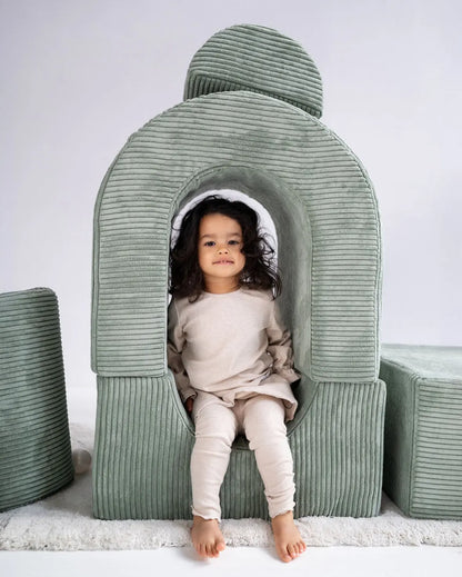 Žaidimų aikštelė su baseinu (+100 kamuoliukų), žalia, Kinderis.eu