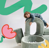 Žaidimų aikštelė su baseinu (+100 kamuoliukų), žalia, Kinderis.eu