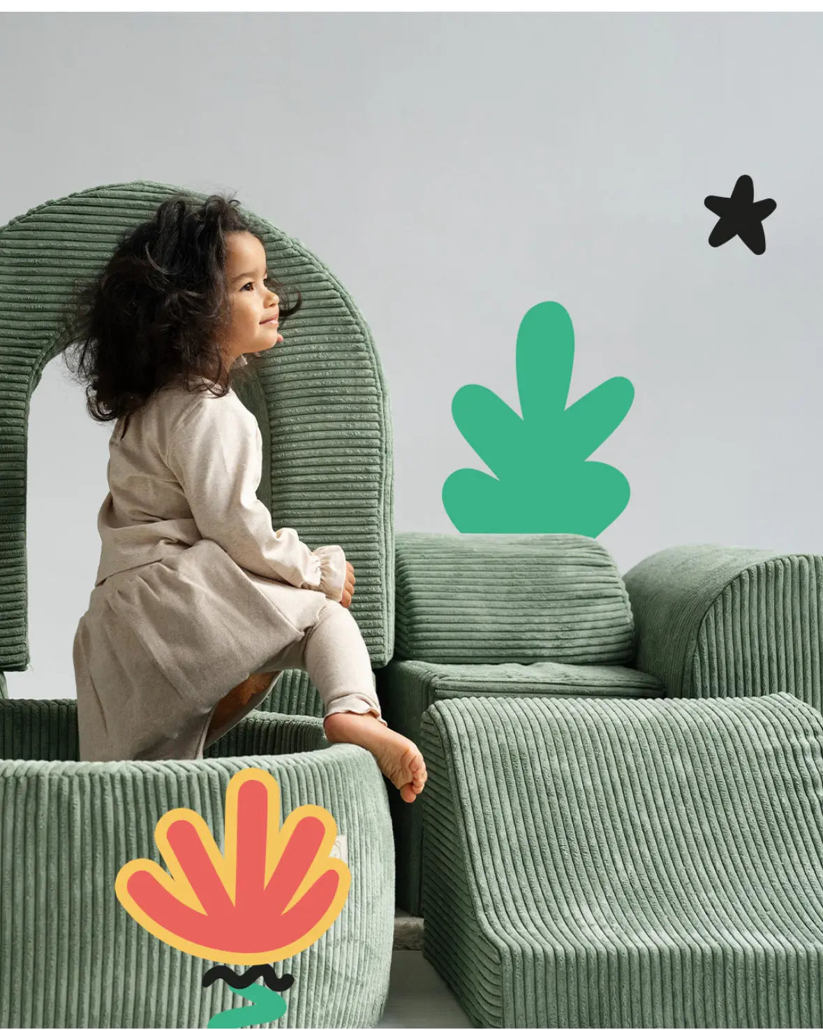 Žaidimų aikštelė su baseinu (+100 kamuoliukų), žalia, Kinderis.eu