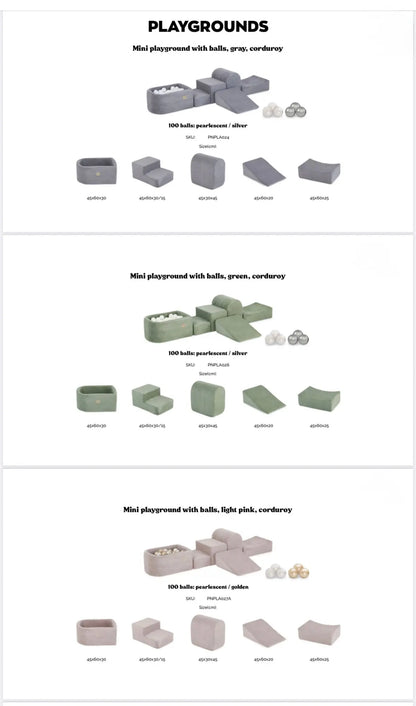 Žaidimų aikštelė su baseinu (+100 kamuoliukų), žalia, Kinderis.eu