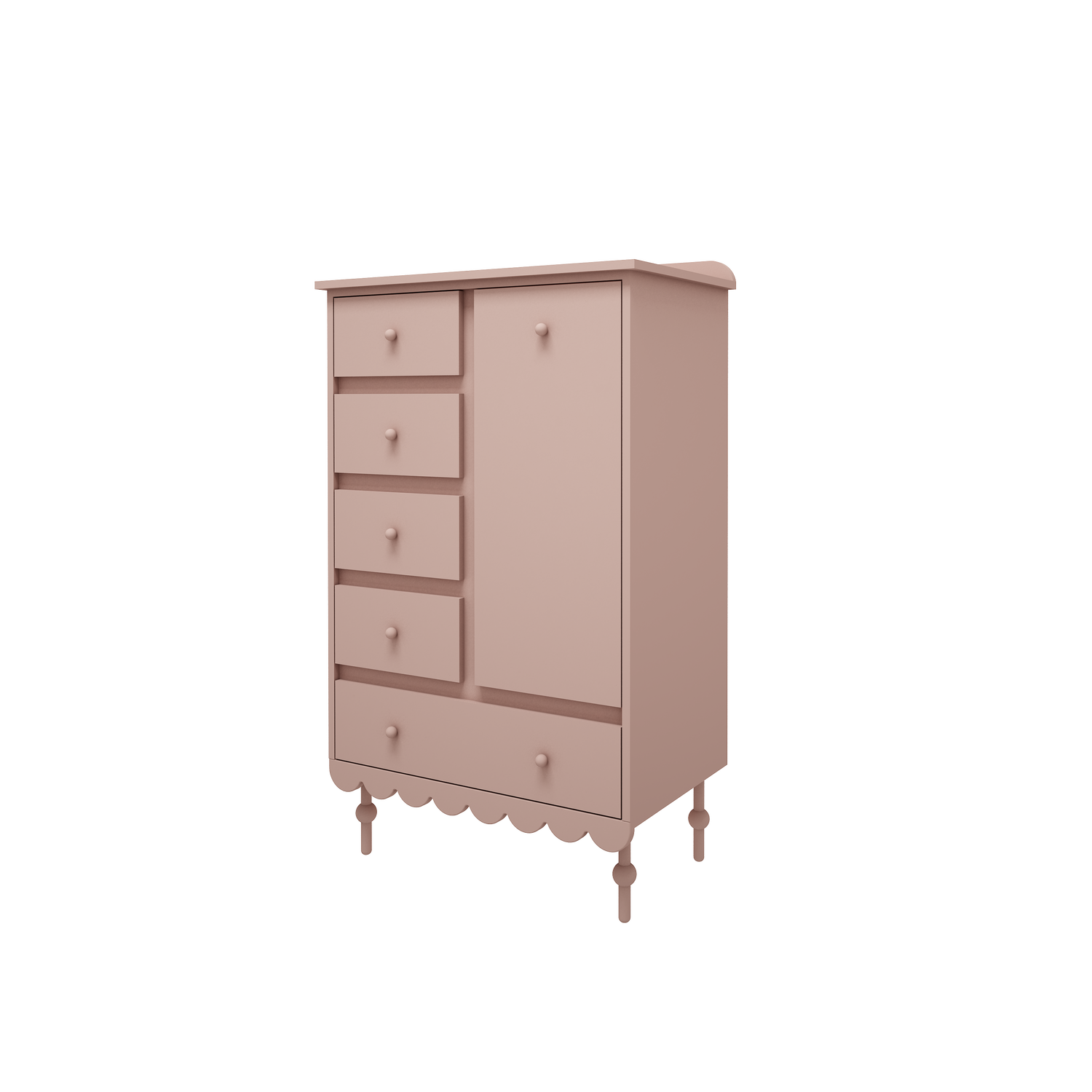 Retro komoda vaiko kambariui "BABUSHKA"pink