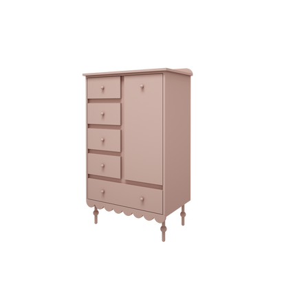 Retro komoda vaiko kambariui "BABUSHKA"pink