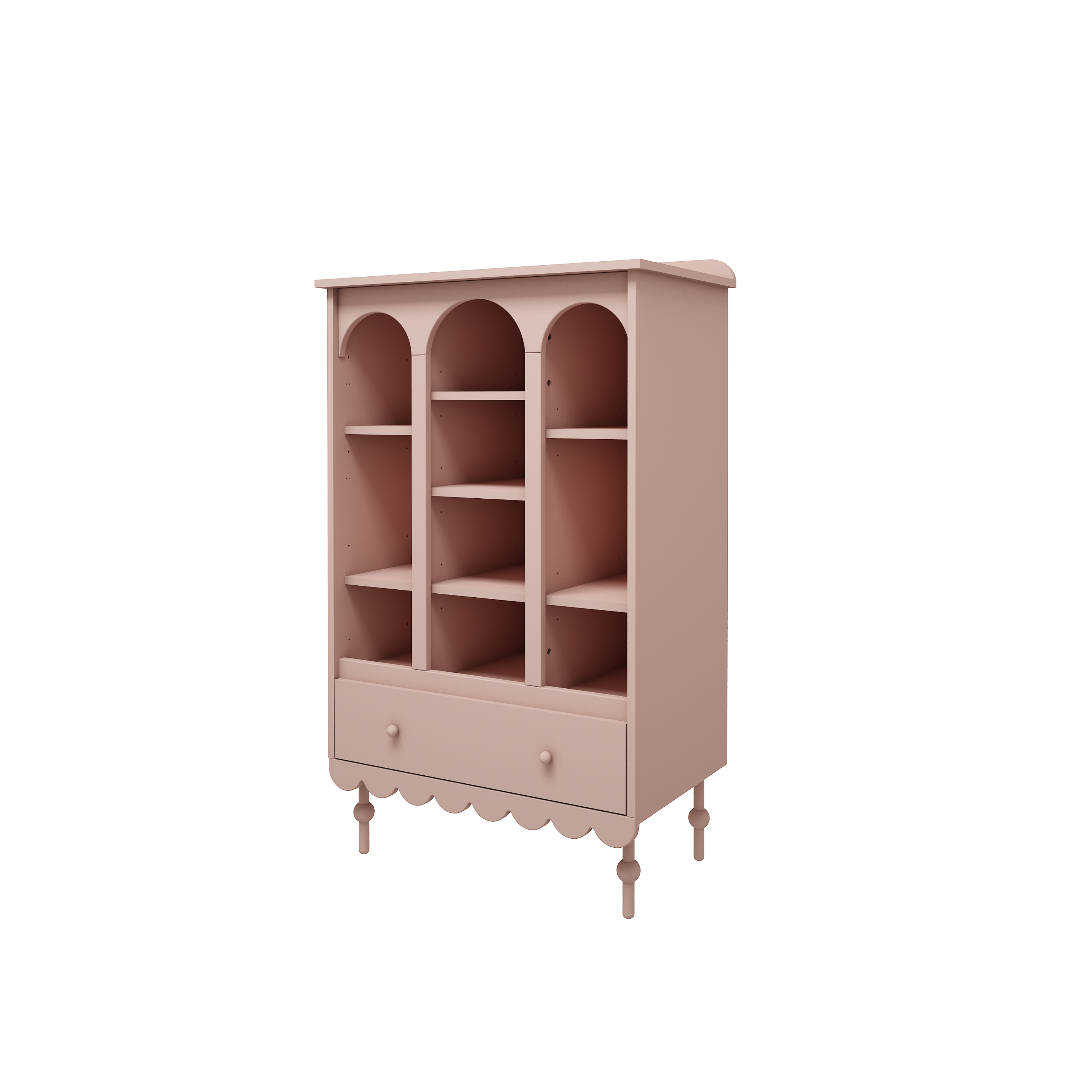 Knygų ir žaislų lentyna "BABUSHKA", pink