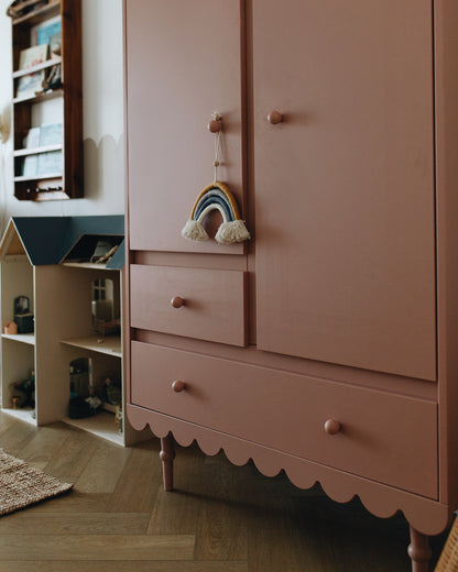 Rūbų spinta vaikų kambariui "BABUSHKA",pink