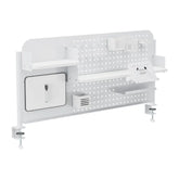 Spacetronik komplektas: reguliuojamas rašomasis stalas 100×60 + vaikiška kėdė su pakoju + antstalis su perforuota pegboard lentele | Kinderis.eu