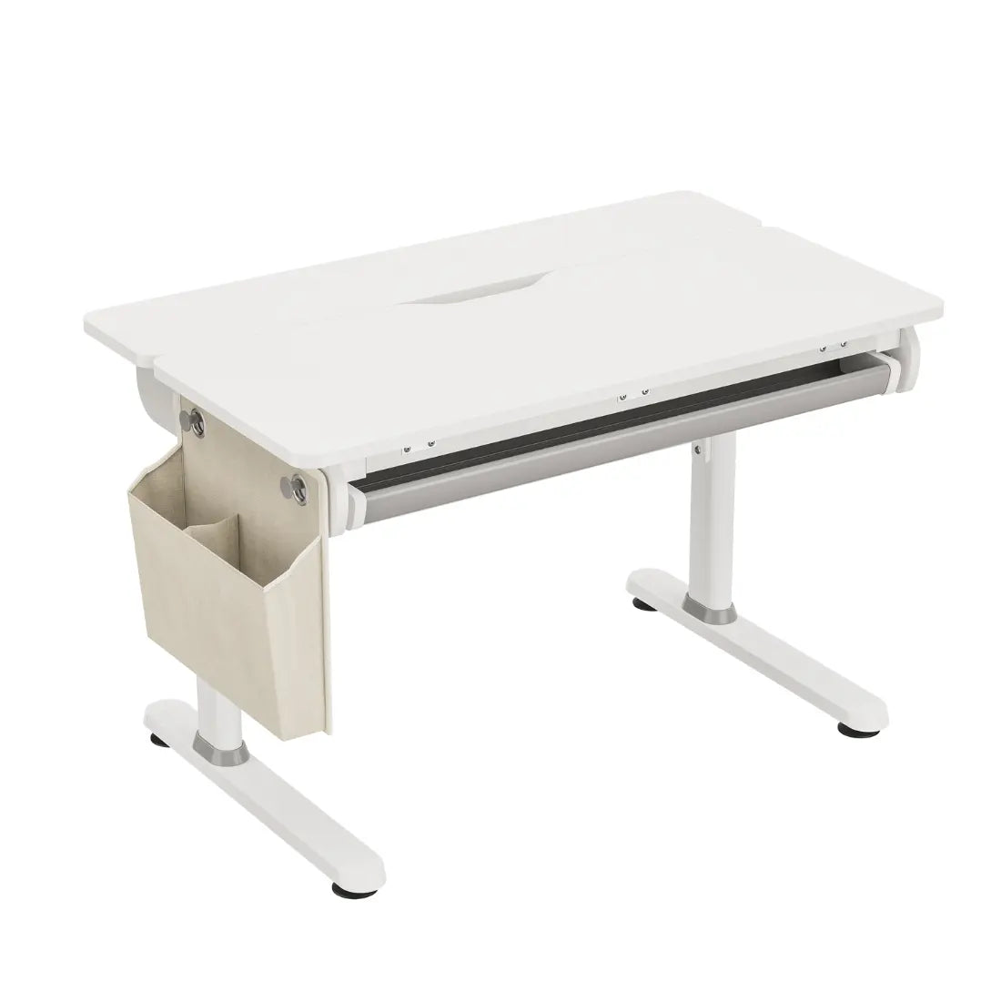 Spacetronik komplektas: reguliuojamas rašomasis stalas 100×60 + vaikiška kėdė su pakoju + antstalis su perforuota pegboard lentele | Kinderis.eu