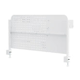 komplektas: reguliuojamas rašomasis stalas 100×60 + vaikiška kėdė su pakoju + antstalis su perforuota pegboard lentele Kinderis.eu