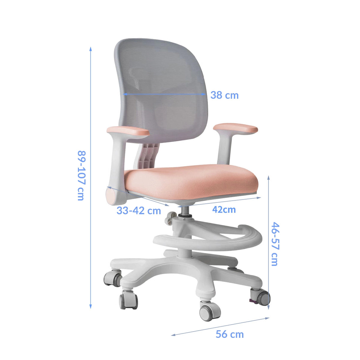 Ergonomiška auganti vaikiška  kėdė 5-14 metų vaikams