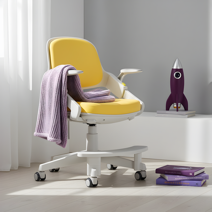 Ergonomiška, odinė vaikiška stalo kėdė , 4-15 metų vaikams