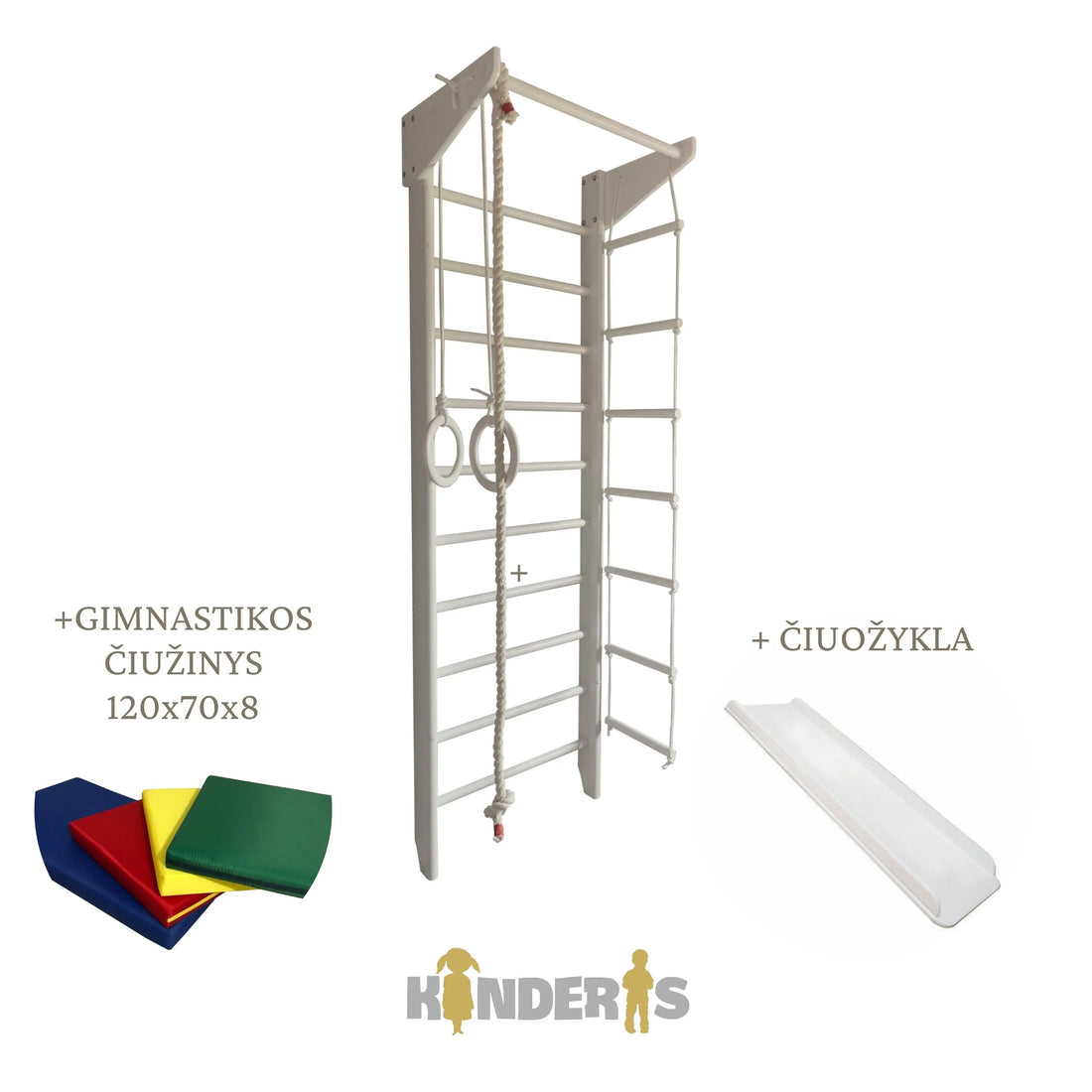 gimnastikos sienele su priedais